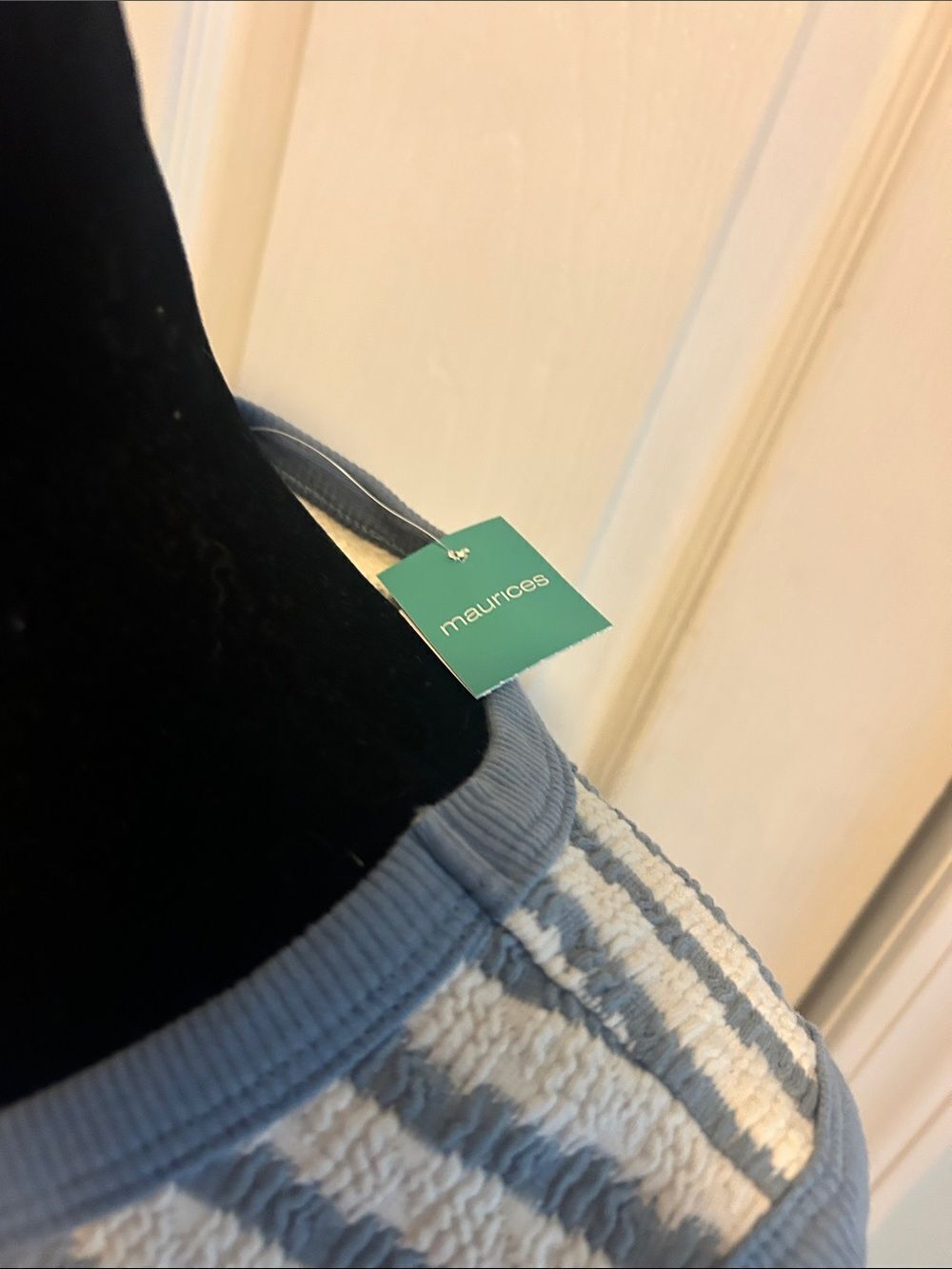NWT Maurices blue and White Striped Sleeveless Tank - Picture 2 of 5